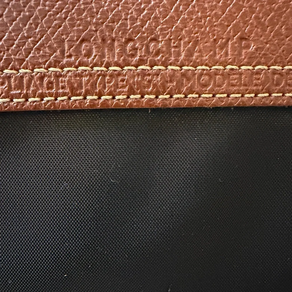 Longchamp Black and Brown Tote Bag - Picture 8 of 10